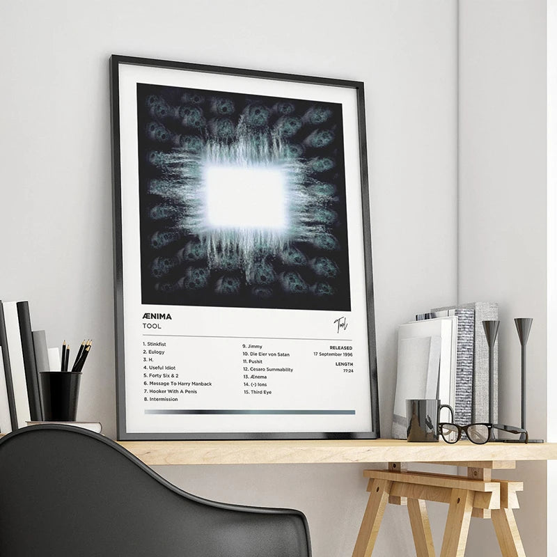 90s Rock Band Tool Poster Retro Music Album 10000 Days Lateralus Canvas Print Wall Art Picture Office Dorm Room Aesthetic Decor