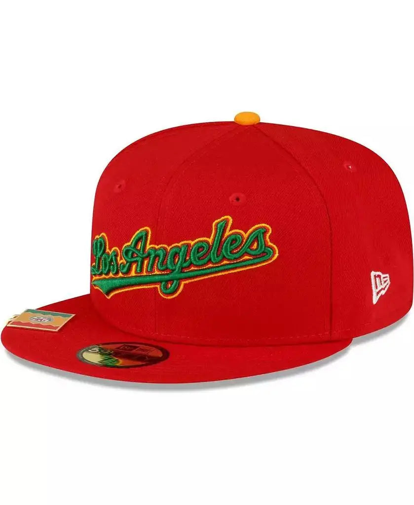 New Era | Men's Red Los Angeles Dodgers City Flag 59FIFTY Fitted Hat