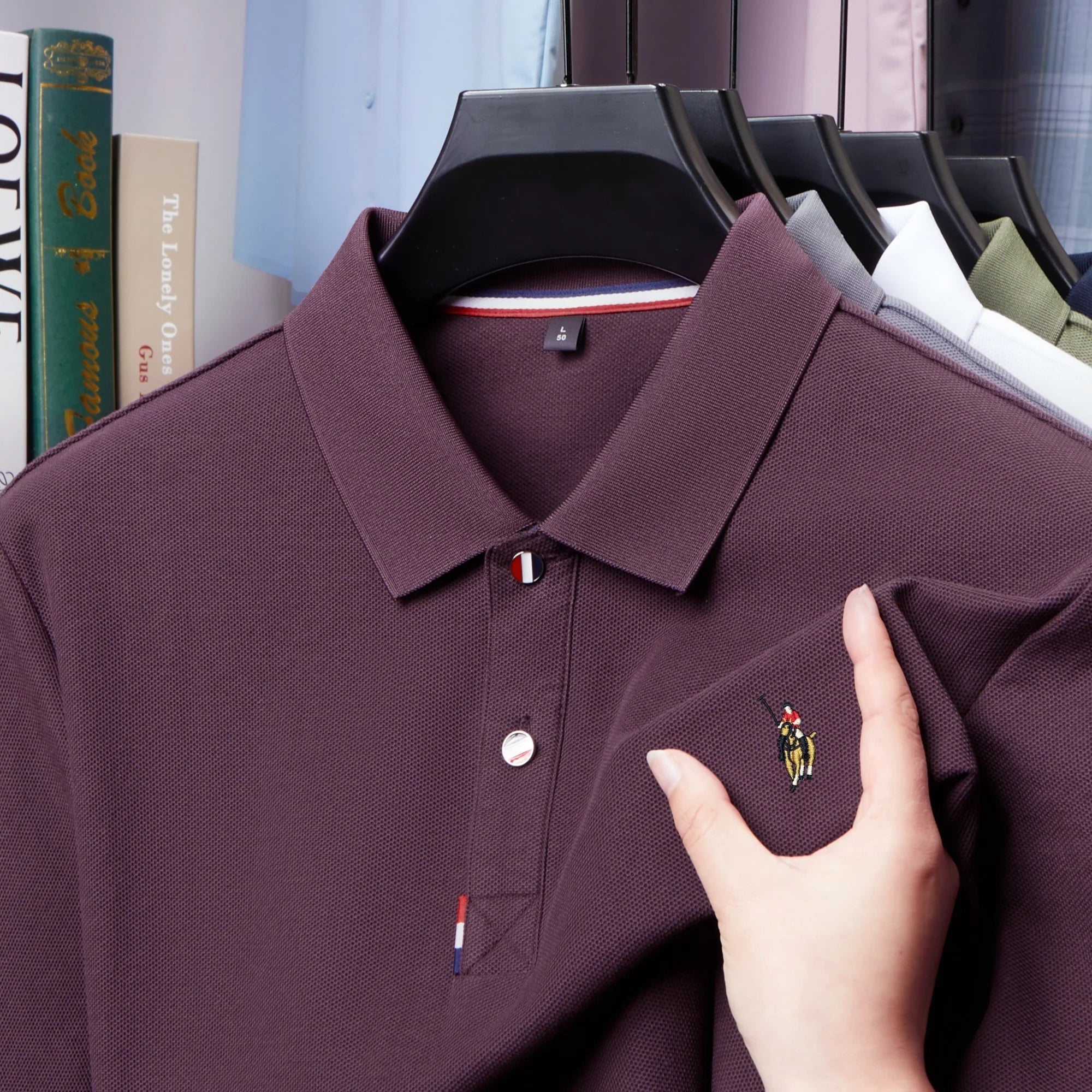 100% pure cotton men's high-end brand short sleeve polo shirt summer fashion hot selling pony embroidery golf top casual T-shirt