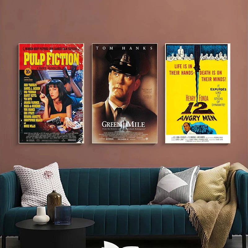 Hot Classic Canvas Painting FICTION Movie Posters The Office Friends TV Retro Home Wall Decor Poster Film Art Painting Pictures