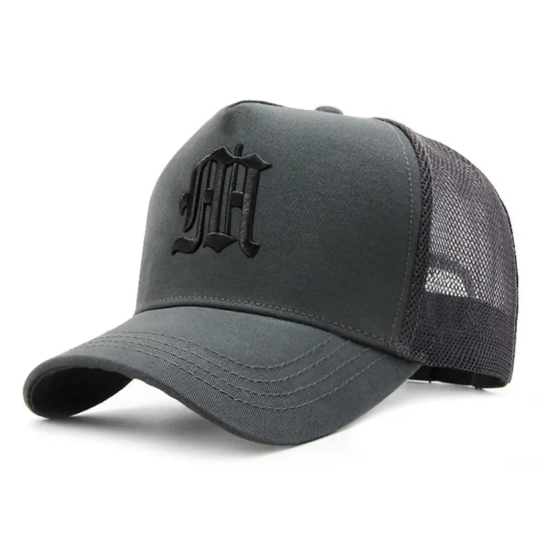 New Men's Large Size 65cm High Top Baseball Cap Tide Big Head Summer Thin Mesh Breathable Trucker Cap Embroidery Sun Hat Women