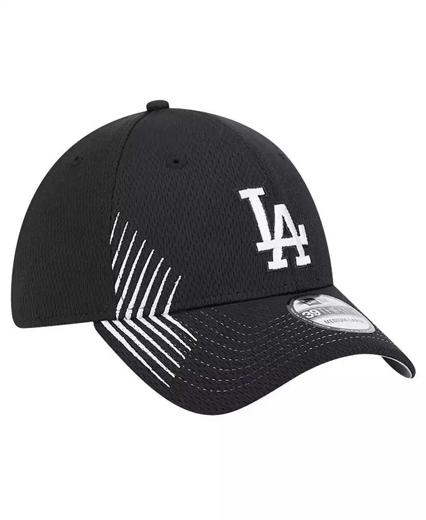 New Era | Men's Black Los Angeles Dodgers Active Dash Mark 39THIRTY Flex Hat