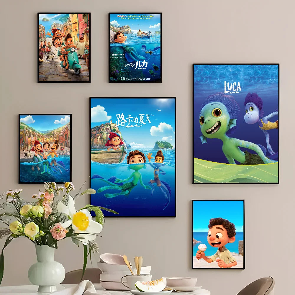 L-LUCA Movie Anime Posters Sticky HD Quality Wall Art Retro Posters for Home Kawaii Room Decor