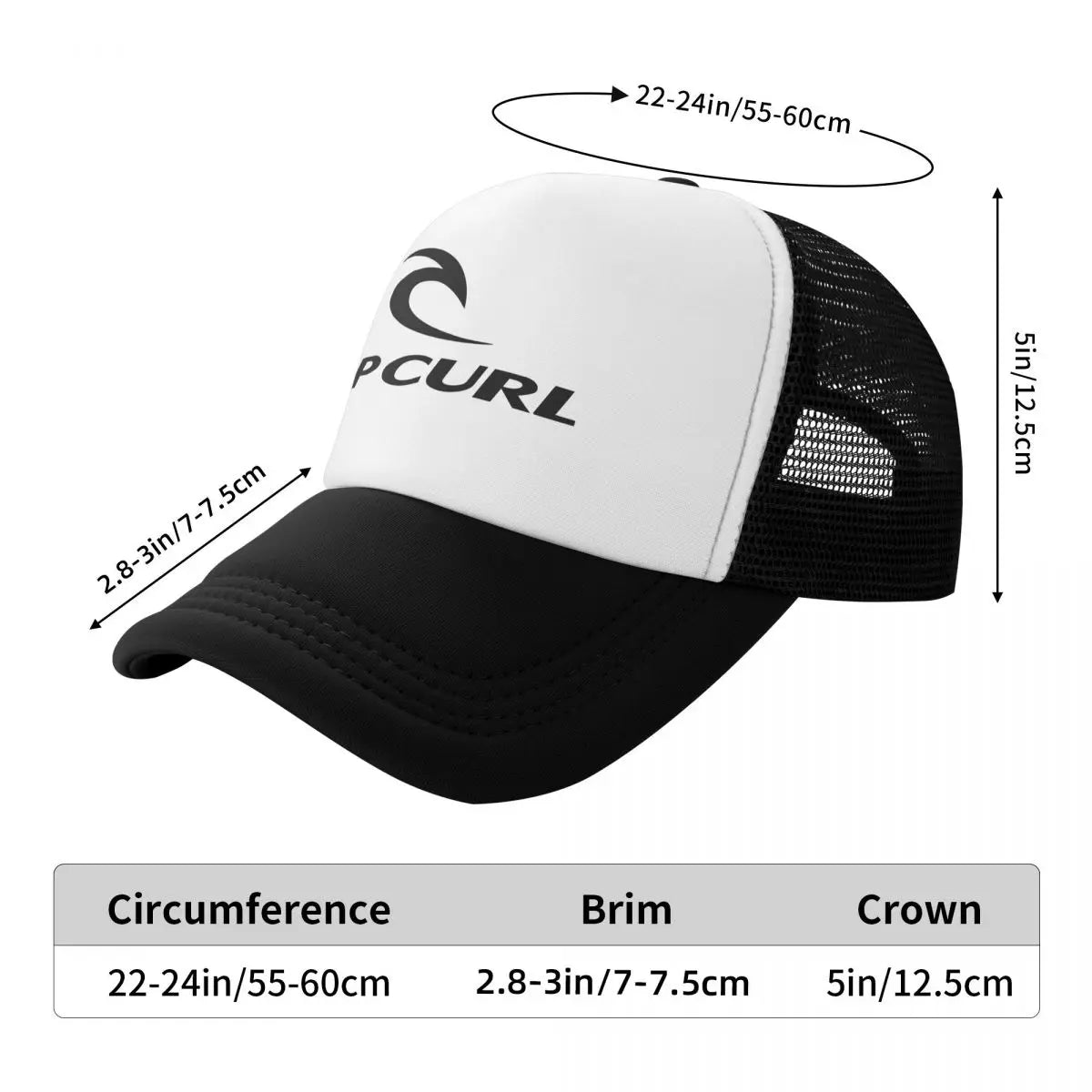 Rip Curl Trucker Cap Unisex Sport Mesh Baseball Caps Adjustable Sun Hats