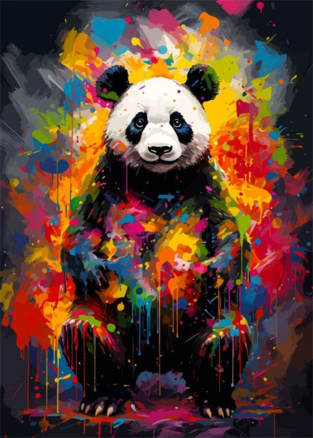 Watercolor Animals Canvas Paintings Rhino Cat Owl Panda Lion Tiger Wild Animals Grafffiti Art Posters Prints Home Decor Wall Art