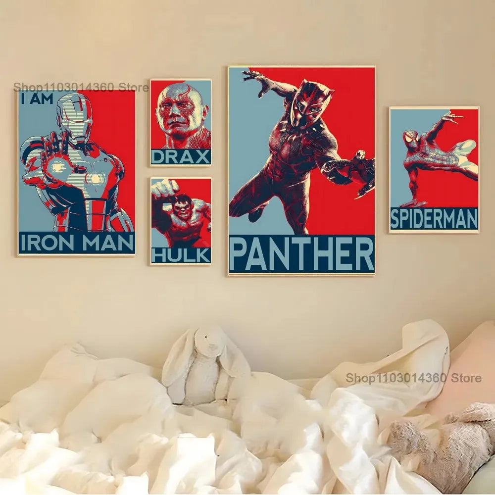 Hero Frameless Painting Movie Spider Man Art Poster Bedroom Bedside Wall Sticker Living Room Modern Home Decoration