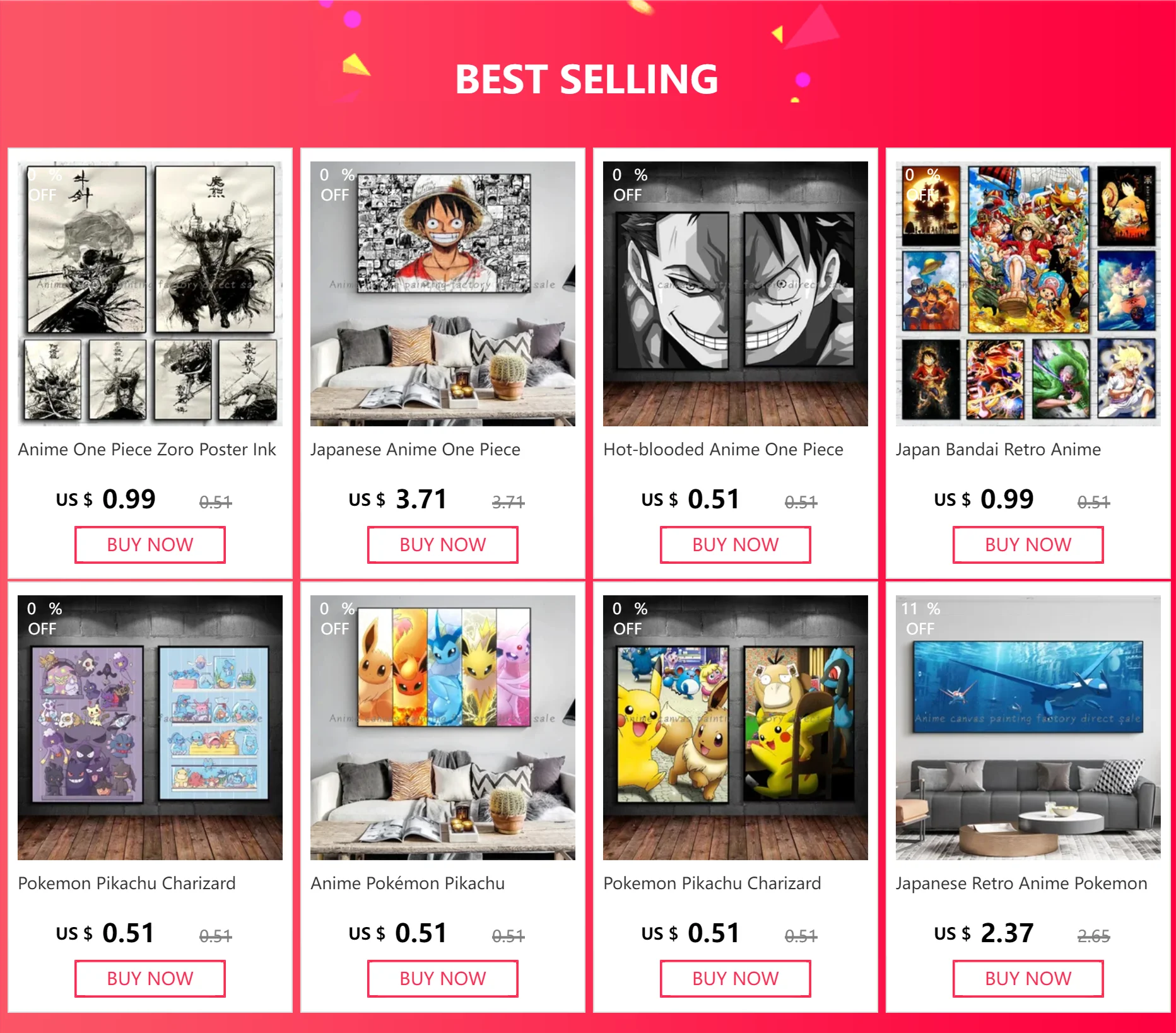 Japan Bandai Retro Anime Surrounding One Piece Luffy Art Canvas Painting Posters Print Mural Home Wall Aesthetic Room Decor