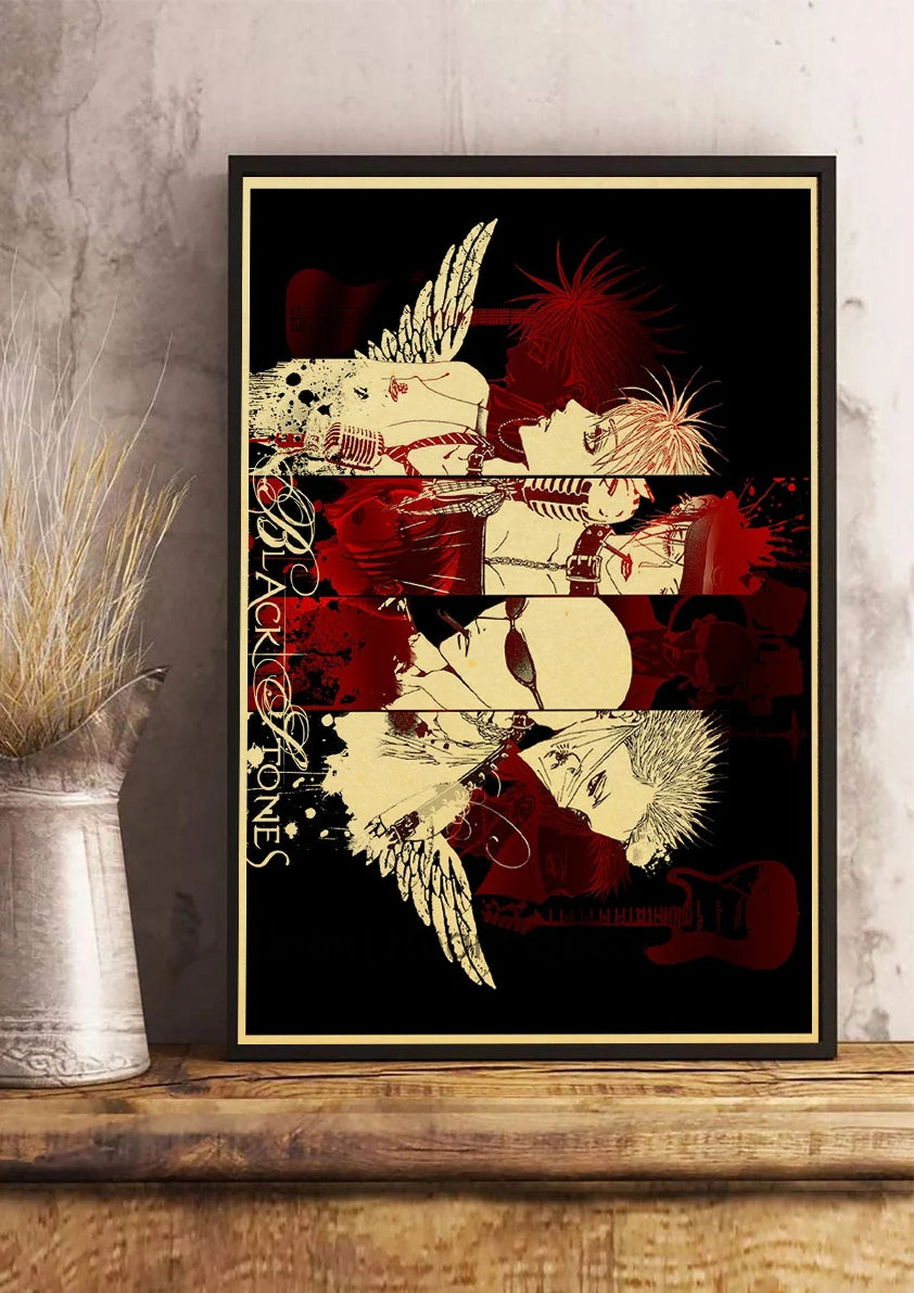Hot Anime Posters NANA Retro Kraft Paper Sticker Poste 2021 Arrivals Bar Cafe Decor Nostalgia Gift Funny Prints Wall Paintings
