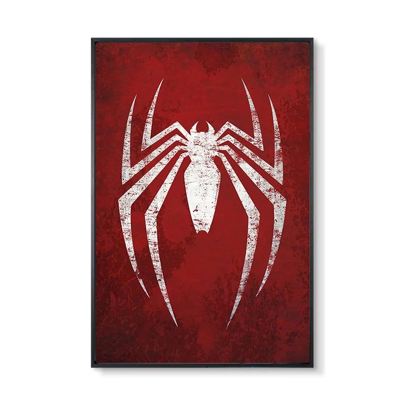 Marvel Super Hero Decorative Painting Anime Spider Man Art Poster Retro American Film Mural Home Childrens Room Wall Decor Print
