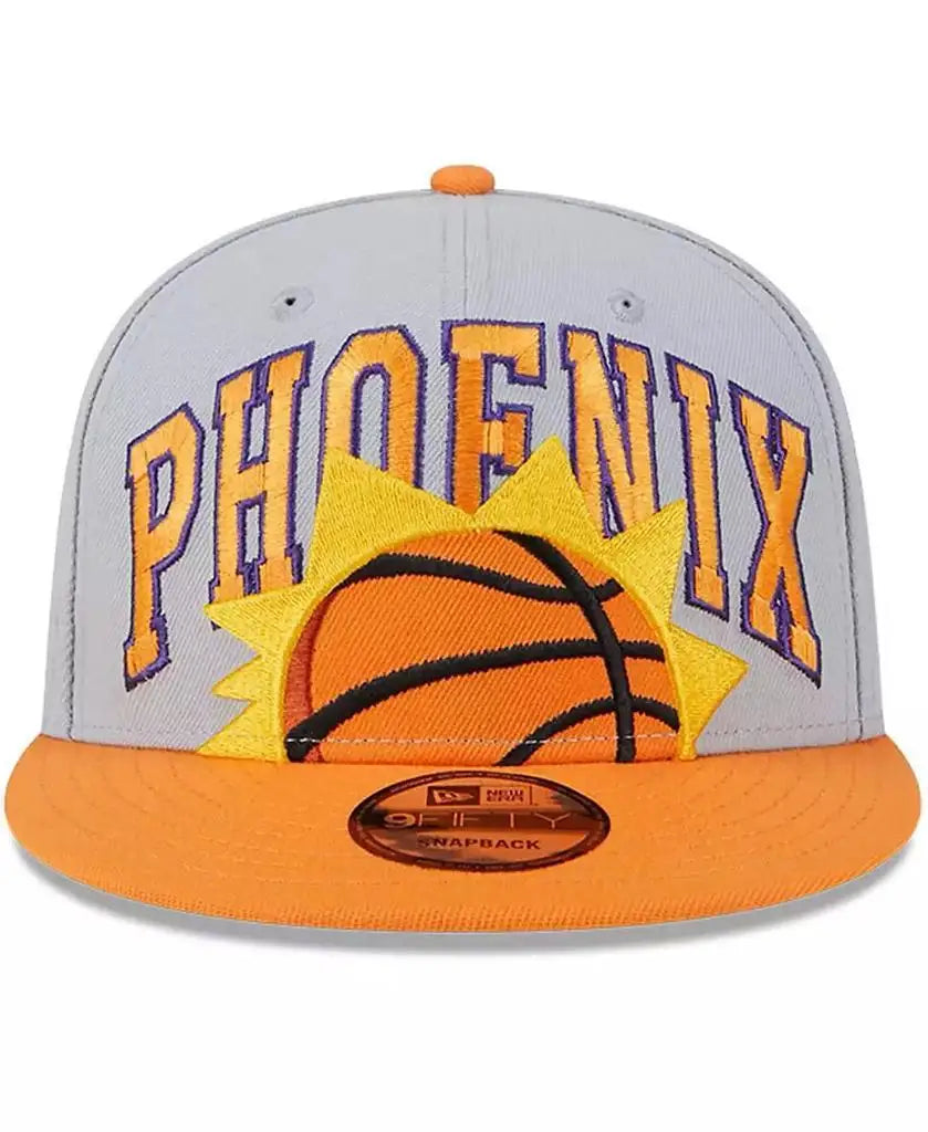 New Era | Men's Gray, Orange Phoenix Suns Tip-Off Two-Tone 9FIFTY Snapback Hat