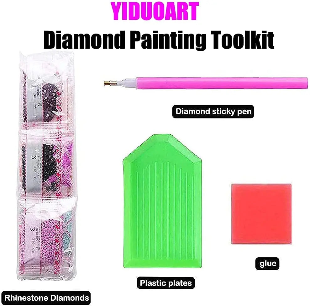 5D Diamond Painting Embroidery Crafts Mosaic Colorful Dog Home, Bedroom Wall Decoration Gift