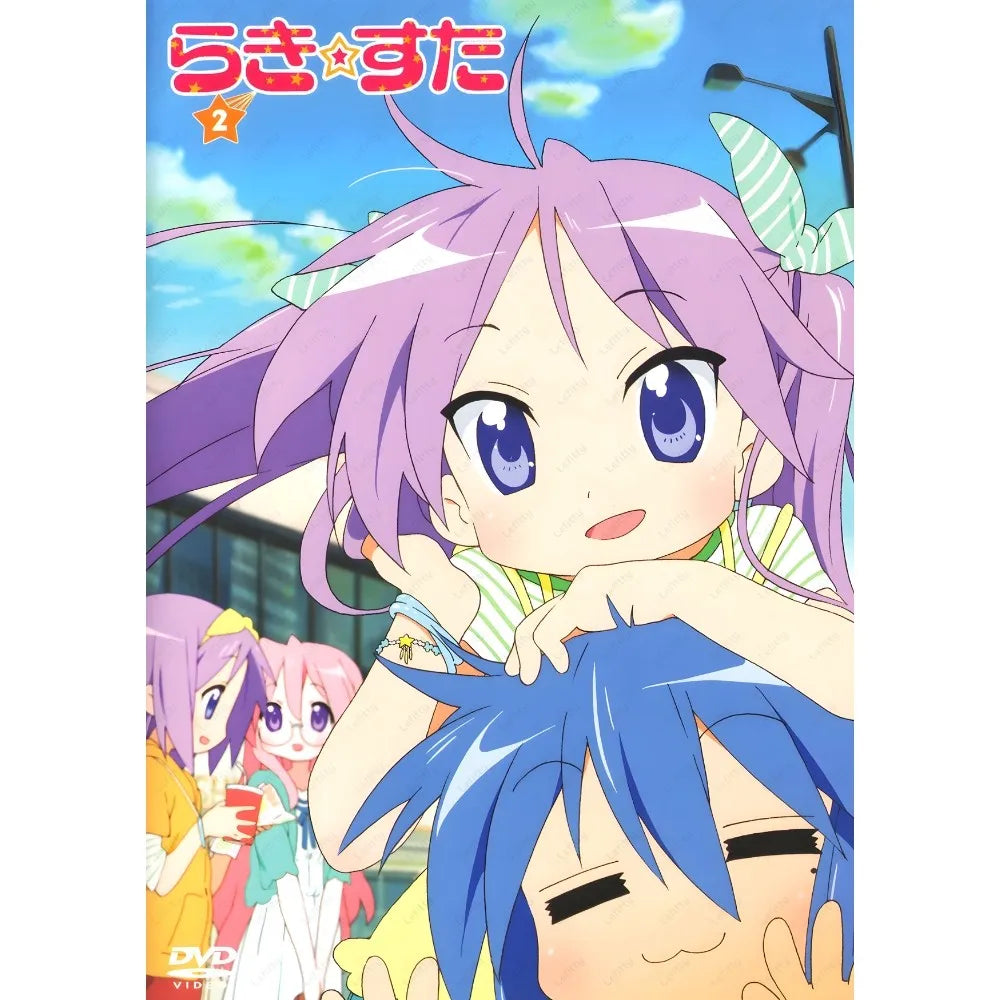 Anime L-Lucky S-Star Cute Girl Poster Sticky Wall Art Printing Waterproof Home Living Bed Room Bar Aesthetic Decor