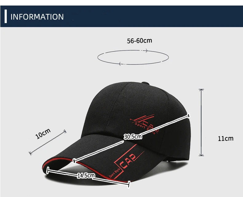 Hats, Men, Summer Long Brim, Baseball Caps, Spring Casual, Outdoor Sun, Fishing Hats, Sunscreens, Shade Caps, Women
