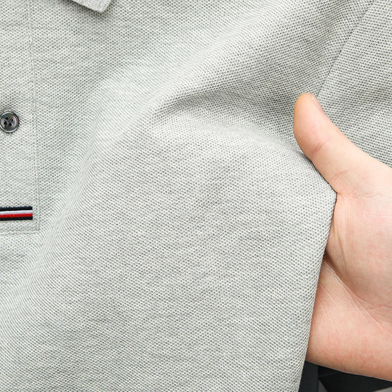 %Cotton letter jacquard lapel short sleeved T-shirt men's high-end brand Little Bee embroidery fashion trend summer polo shirt