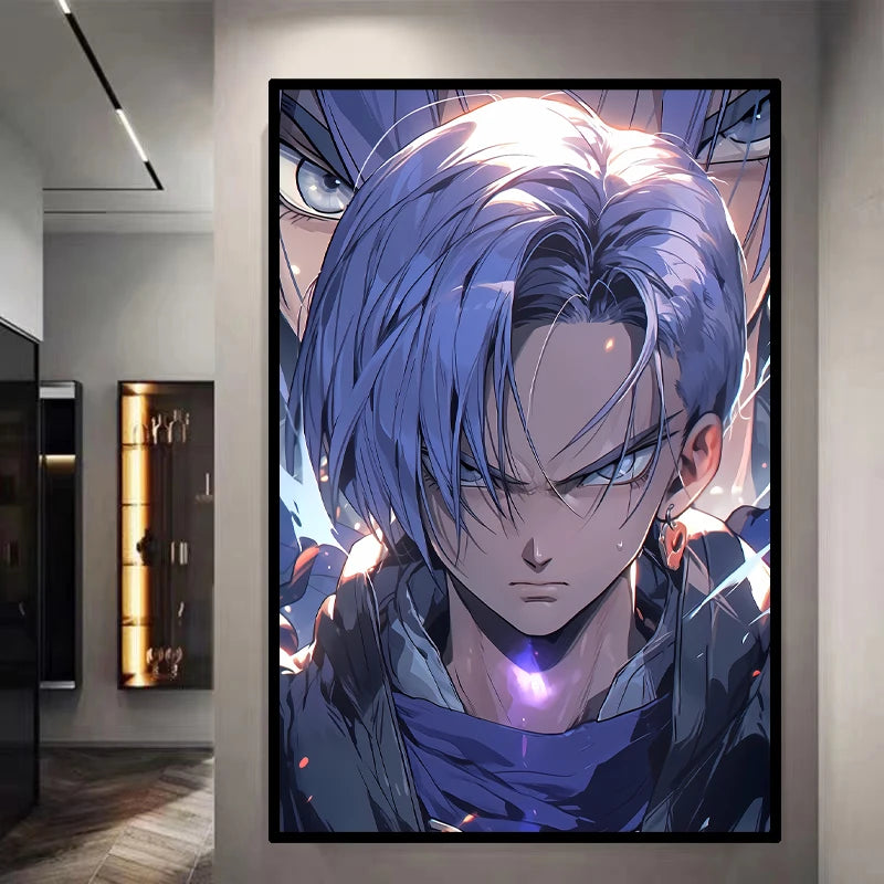 Dragon Ball Decorative Painting Sun Wukong Super Saiyan Japanese Anime Hanging Picture Living Room Bedside Mural