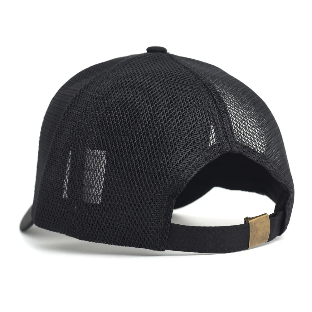Summer Spring Short Brim Mesh Baseball Cap Men Women Breathable Dad Hat Adjustable Solid Trucker Style Low Profile Caps