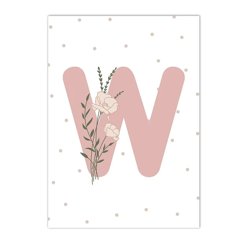 Pink Heart Nursery Poster Sun Daisy Butterfly Rainbow Wall Art Canvas Painting Personalized Name Print Pictures Girl Room Decor