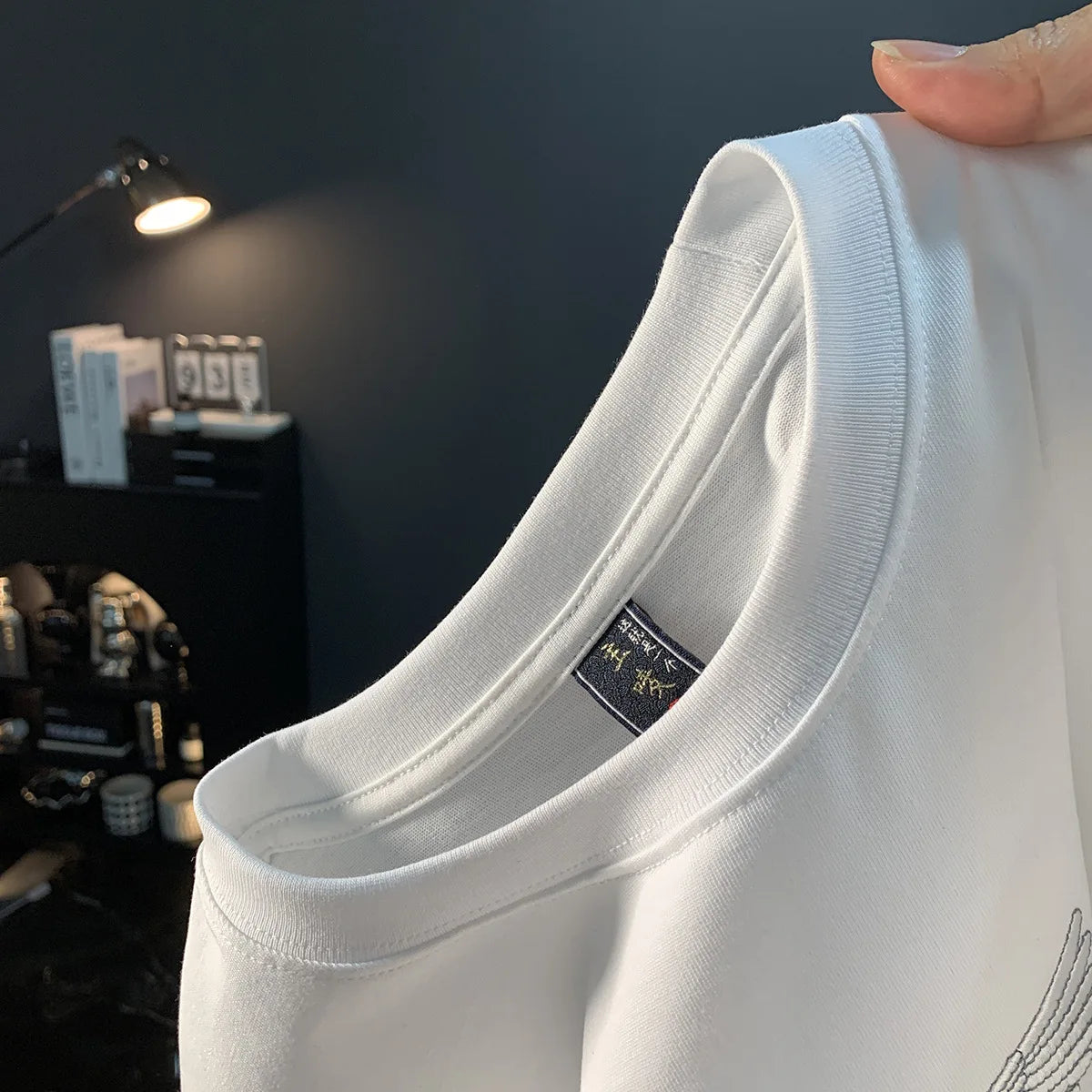 Chinese ethnic style embroidered printed short sleeved T-shirt for men's summer fashion, casual, versatile and trendy top