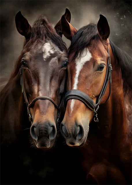 Horse Wall Art Posters Horse Running Canvas Art Print Painting Beautiful Horses Pictures for Modern Home Living Room Decoration