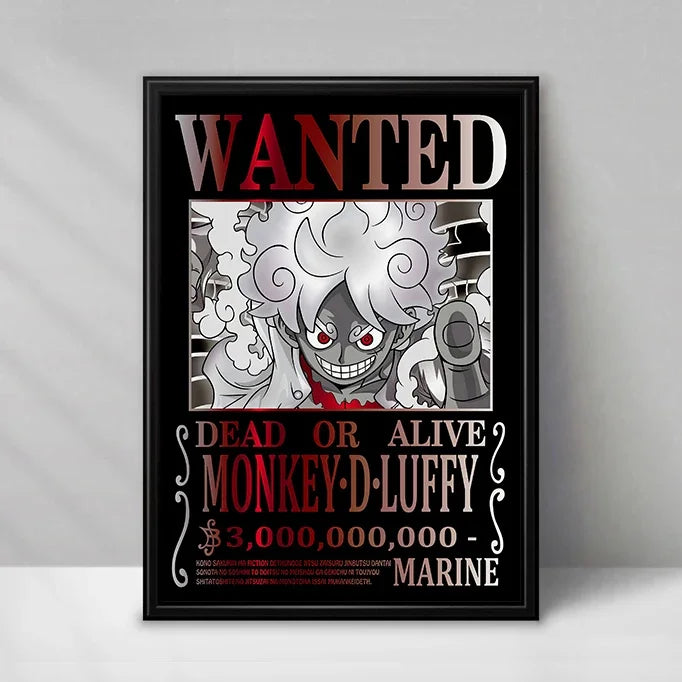 New Bandai Japanese Animation One Piece Bounty Order HD Poster Hanging Painting Mural Gaming Room Living Room Decoration Paintin