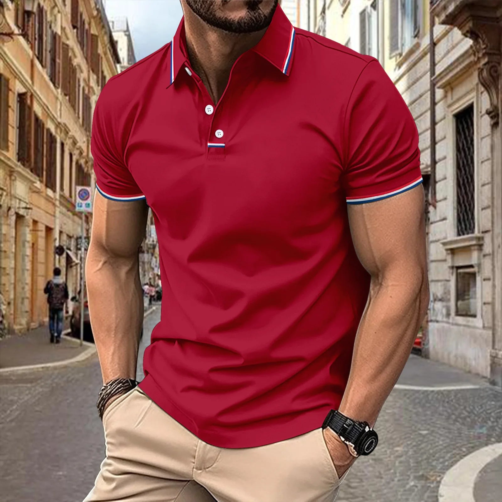 Outdoor New Summer Best-selling Men Comfortable Breathable Quick Drying Shirt T-shirt POLO Travel Business Fashion Sports