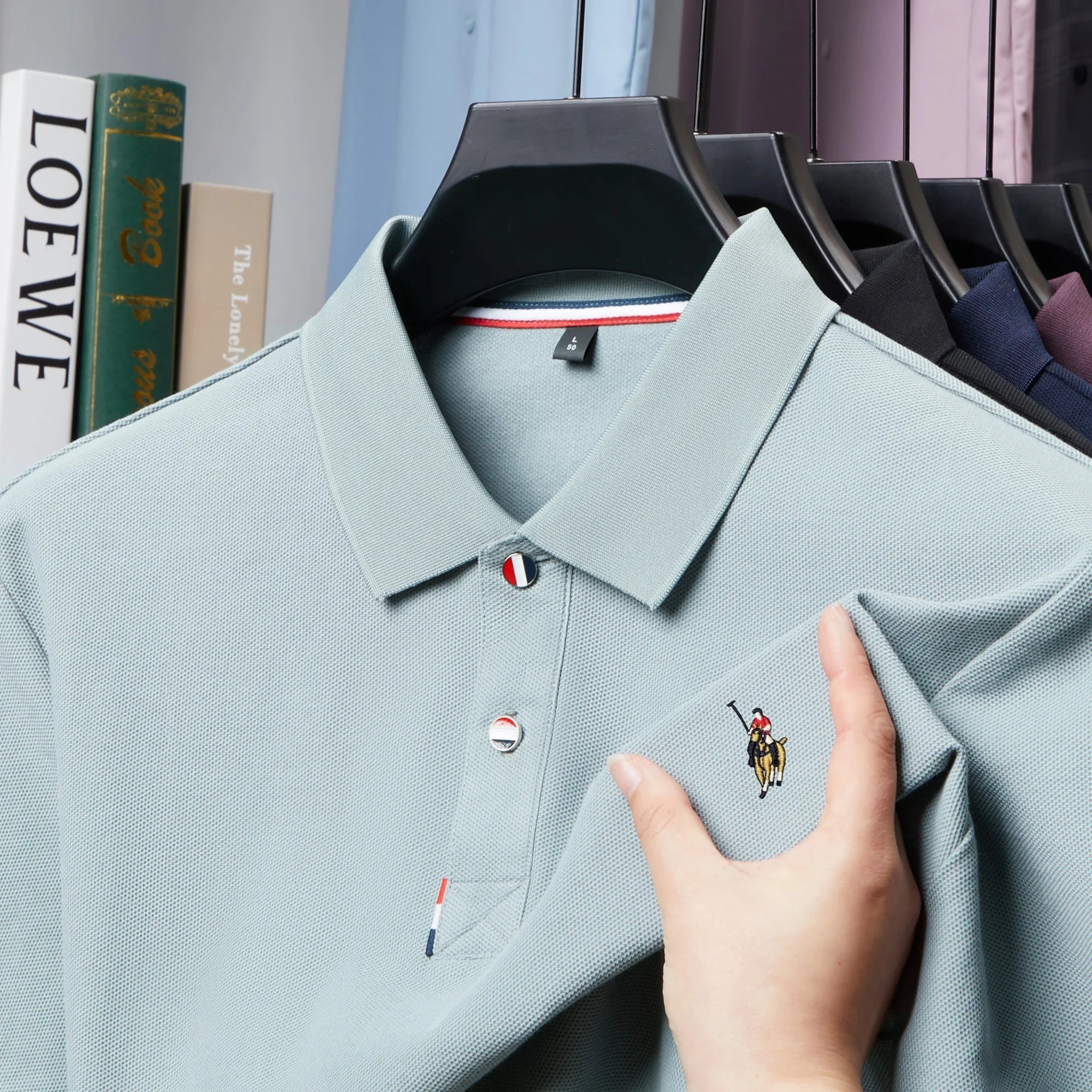 100% pure cotton men's high-end brand short sleeve polo shirt summer fashion hot selling pony embroidery golf top casual T-shirt