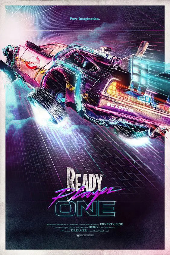 Back To The Future Car Canvas Art Print Retro Movie Wall Decor for Living Room Home Decor Poster