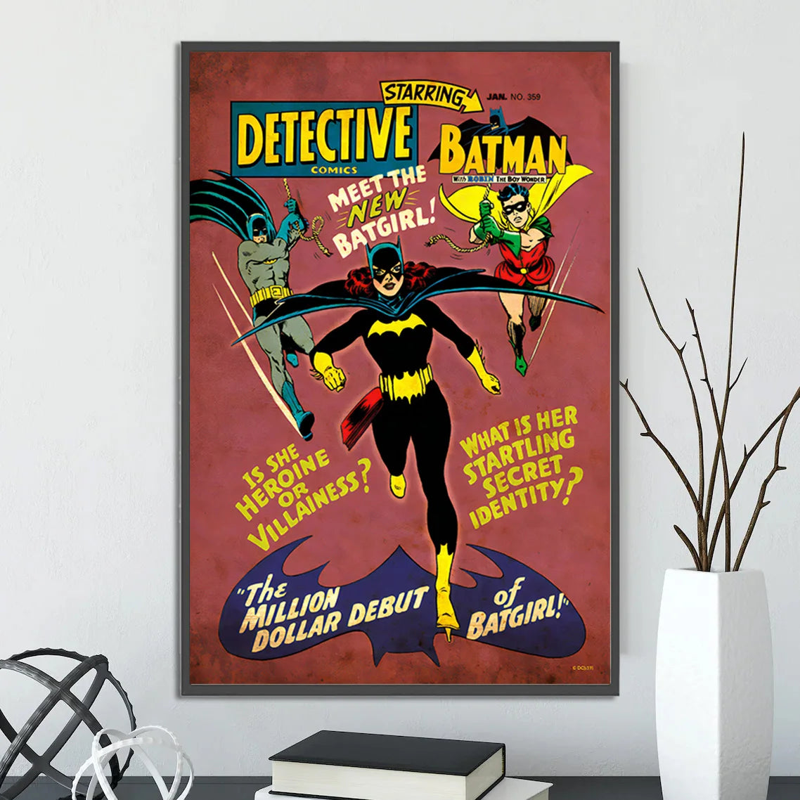 Batman Self-adhesive Poster Movie Wallpaper Figures Home Decoration Painting Wall Art DC Classic Covers Room Decor Kids Gift