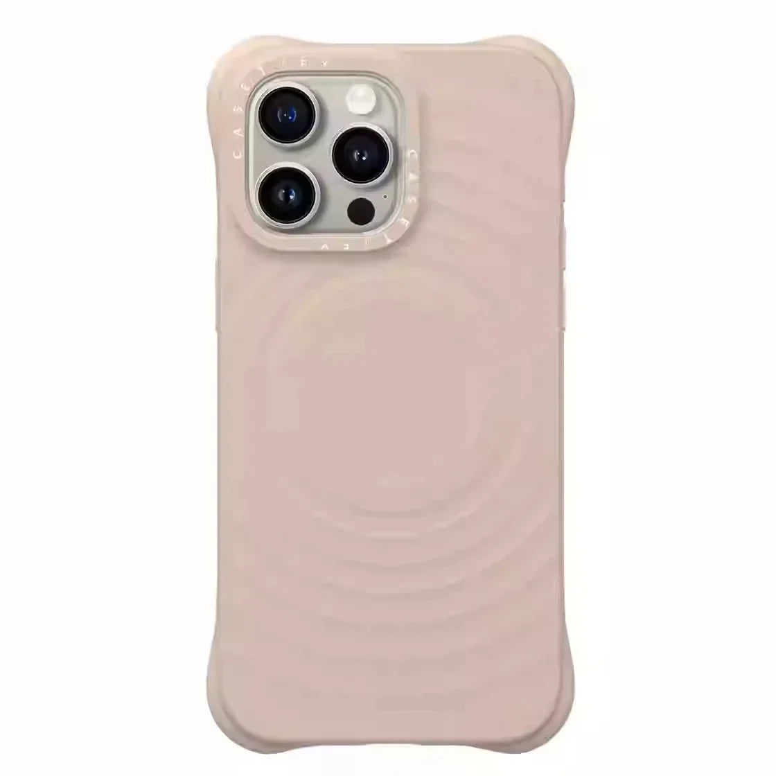 Ripple Silicone Engraved Letters Magnetic Phone Case Simple Stylish Anti-drop Protective Case for IPhone 16 Pro Max Accessories