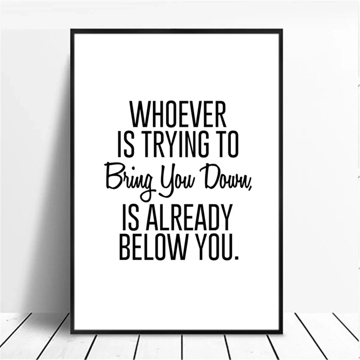 Canvas Painting Positive Energy Phrases Motivational Words Quote Poster Black and White Minimalist Wall Art Pictures Home Decor