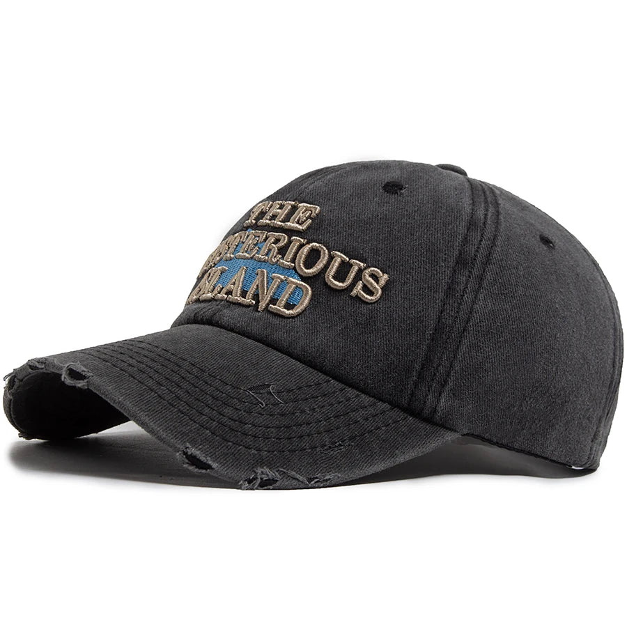 The Mysterious Island Letter Baseball Cap For Men Cotton Fashion Casual Snapback Women Vintage Hat Visor Hip Hop Caps Unisex