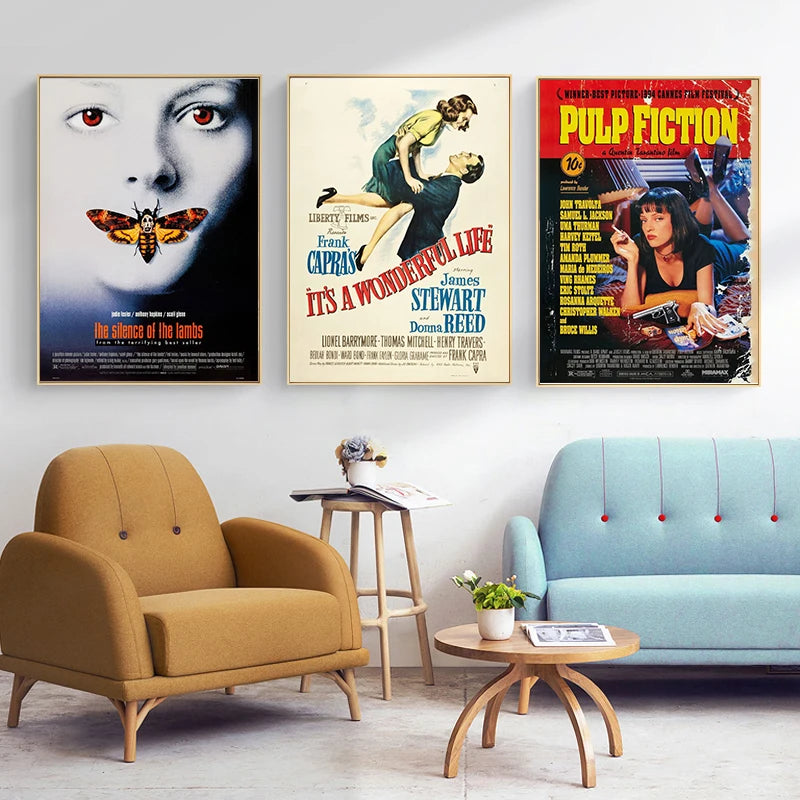 Hot Classic Canvas Painting FICTION Movie Posters The Office Friends TV Retro Home Wall Decor Poster Film Art Painting Pictures