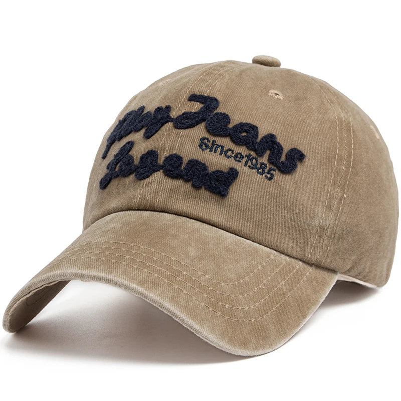 CNTANG Women Men's Baseball Caps Summer Casual Pure Cotton Fishing Cap Exquisite Letter Embroidery Sun Hat Trucker Hats Unisex