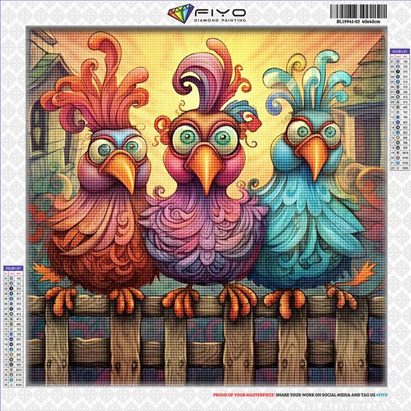 Animal Diamond Mosaic New Arrival 2024 Diamond Painting Picture Of Rhinestones Rooster Cross Stitch Kits Home Decor