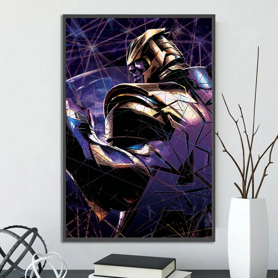 I-Iron Man M-Marvel Movie Poster Self-adhesive Wallpaper Figures Home Decoration Painting Wall T-Thor Art Bedroom Cartoons Decor