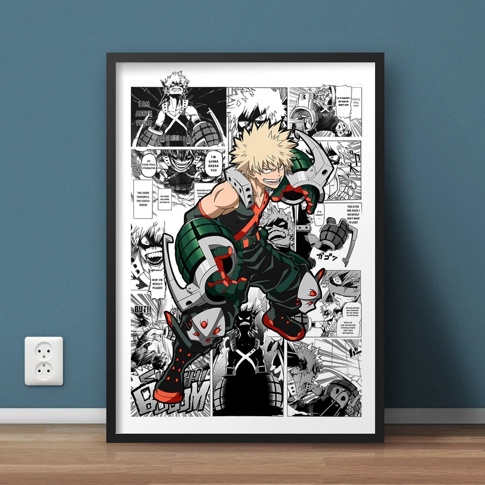 My Hero Academia Canvas Poster Anime Wall Art for Living Kids Room Decor