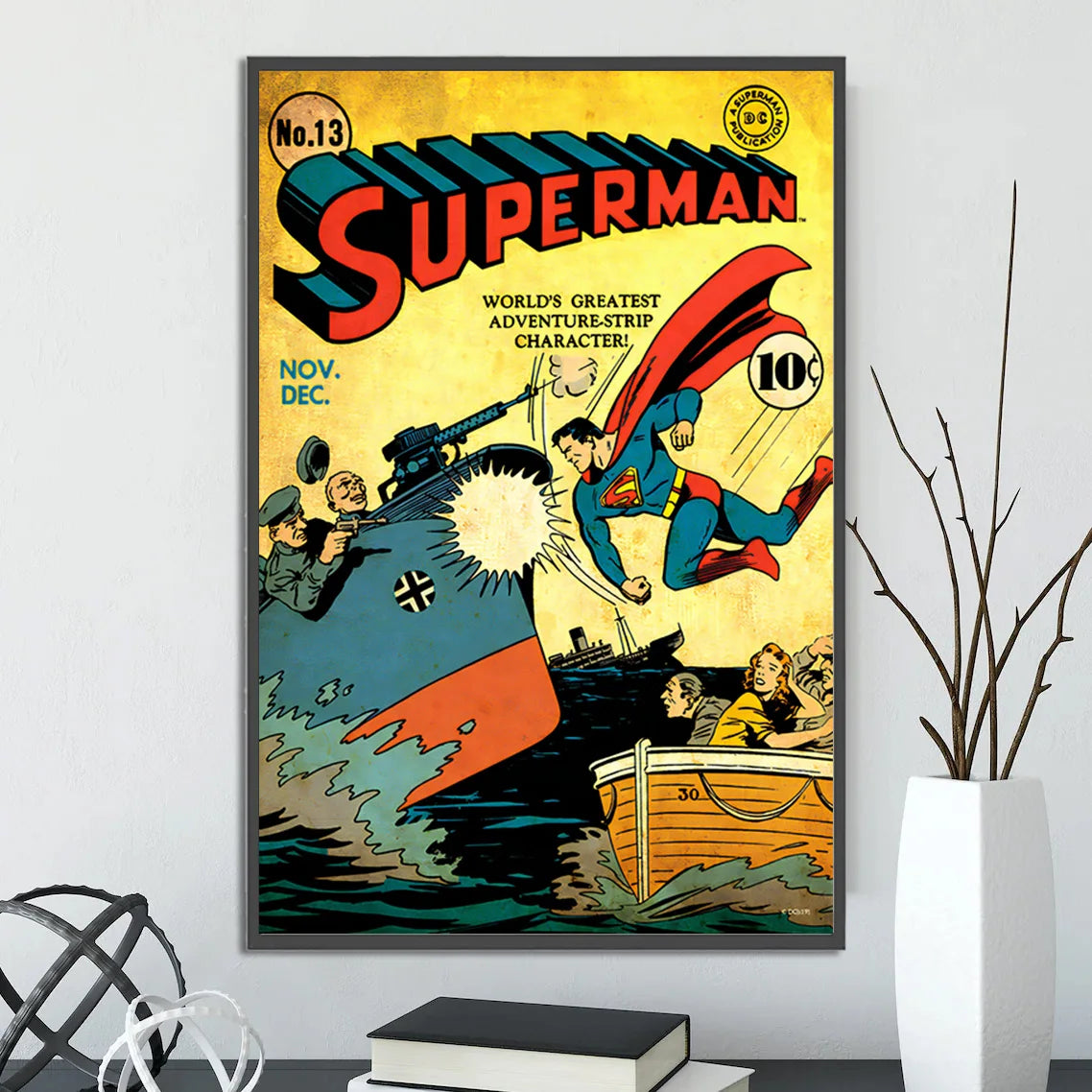 Batman Self-adhesive Poster Movie Wallpaper Figures Home Decoration Painting Wall Art DC Classic Covers Room Decor Kids Gift
