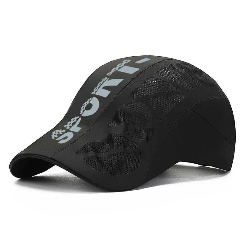 Men Visors Summer Quick Drying Waterproof Snapback Peaked Cap Women Sun Hat Letter Printing Kpop Fashion Breathable Adjustable