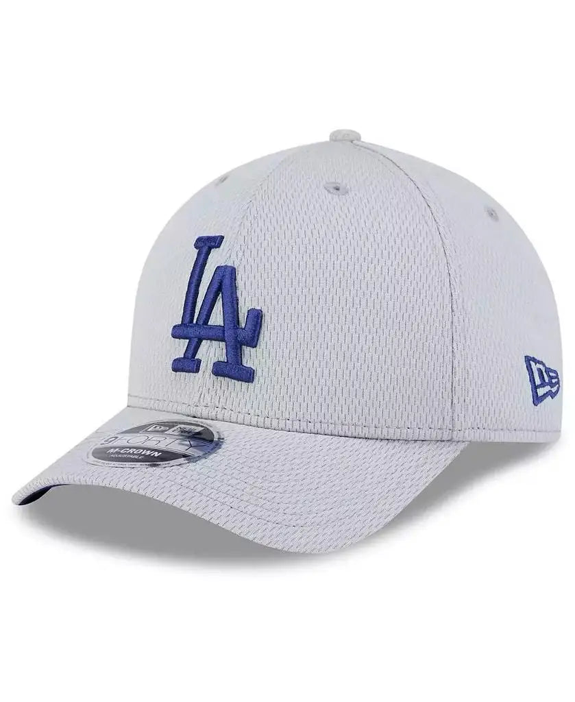 New Era | Men's Gray Los Angeles Dodgers 2025 MLB Clubhouse 9FORTY M-Crown Adjustable Hat