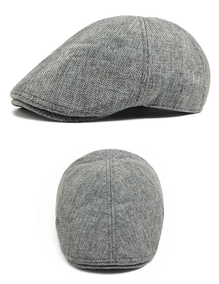 New Summer Linen Beret Men Sun Visor Flat Hat Women Fashion Berets Breathable Newsboy Cap Luxury Vintage Caps Unisex