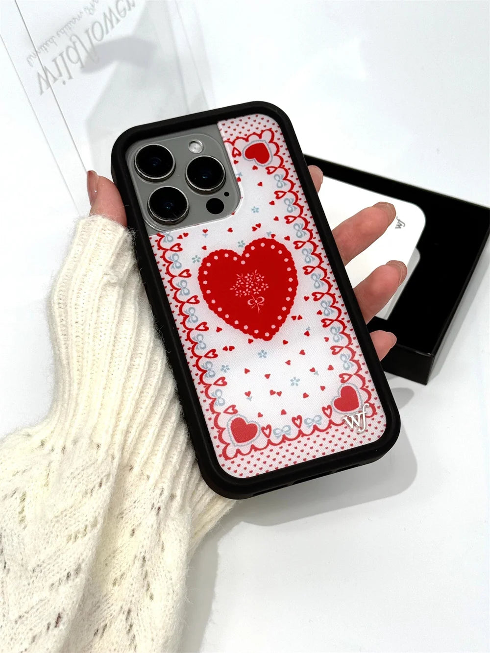Wildflower strawberry Phone Case for iPhone 12 13 Pro 14 Pro 15 plus 16 promax Cover WF Leopard Print Cherry Cute Cartoon Cover
