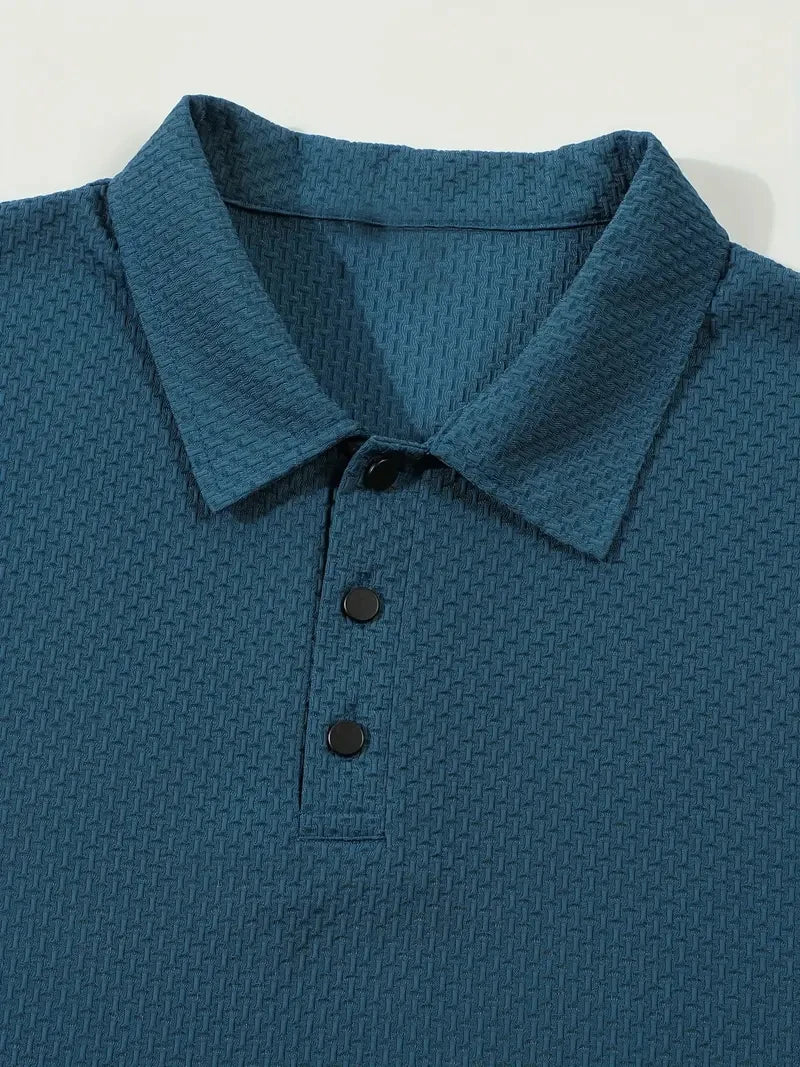 Classic men's casual POLO shirt soft and breathable MILAN pattern quick-drying top T-shirt