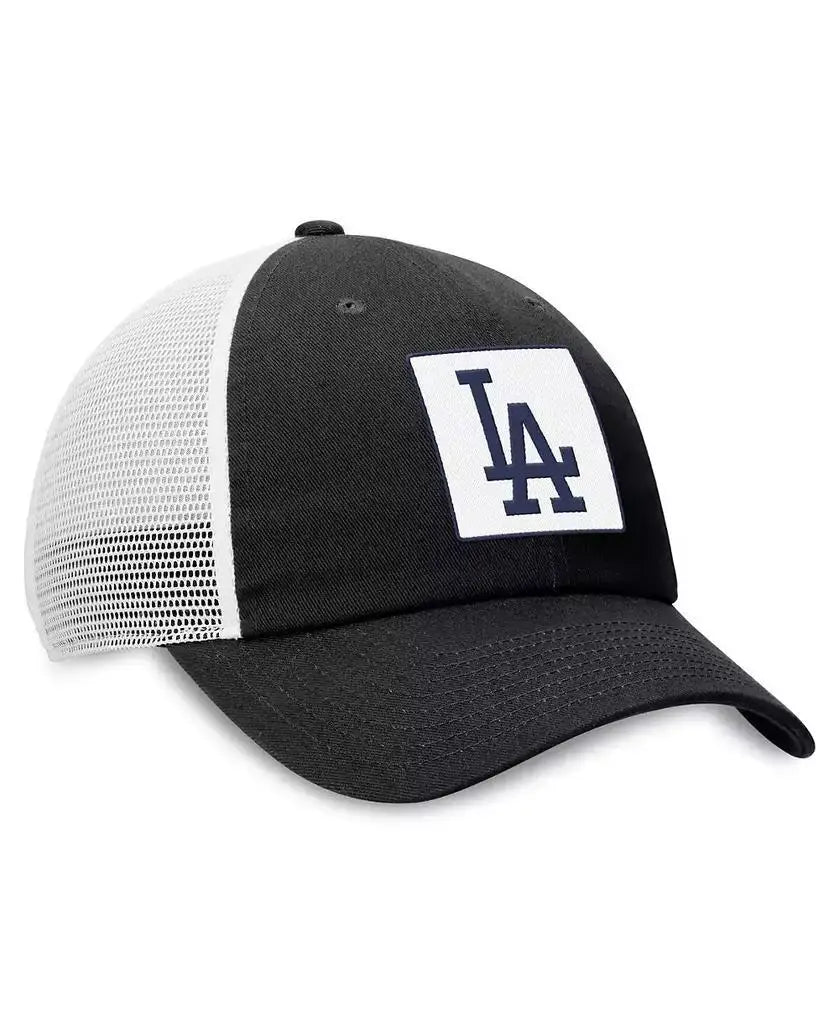 Nike | Men's Black Los Angeles Dodgers Rise Adjustable Trucker Hat