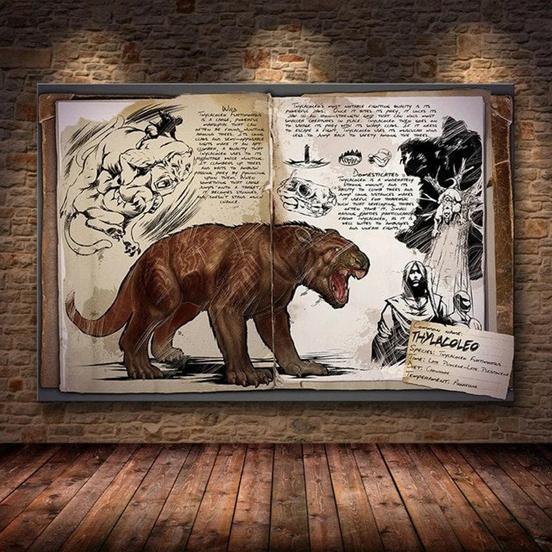 Modular Canvas Ark Survival Evolved Pictures Painting Survival Game Home Decor Print Dinosaur Poster Living Room Modern Wall Art