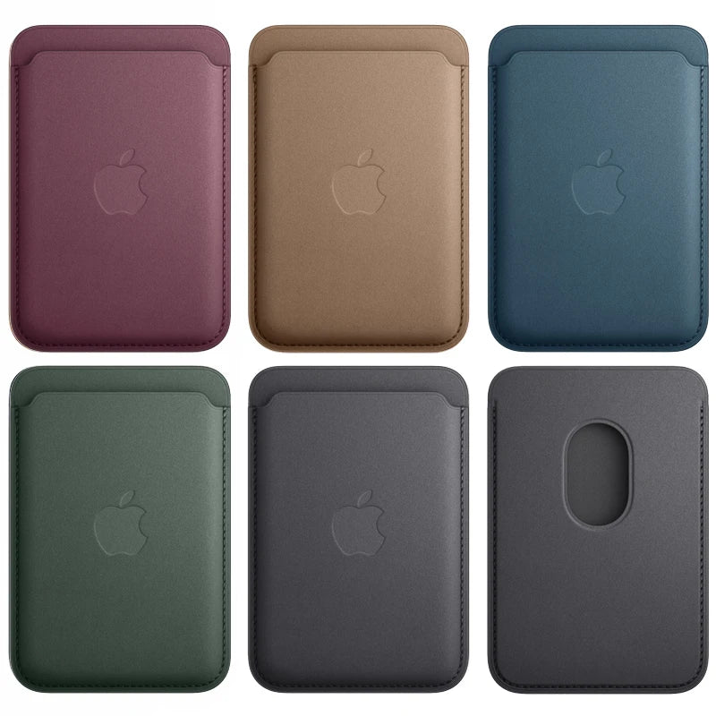 Luxury Original Apple Magsafe Leather wallet Case For iPhone 13 12 14 15 16 Pro Max S24 Card Holder Phone Bag Cover Accessories