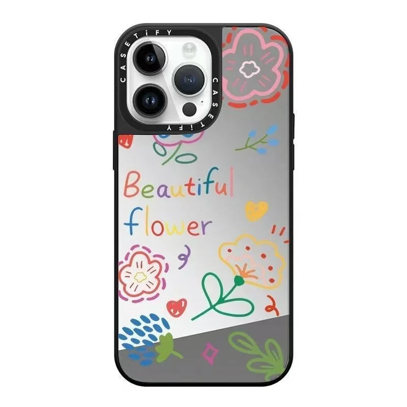 Floral CASET Phone Case for Apple 16Promax - Elegant Design Mobile Cover Compatible with Apple 16Promax Models
