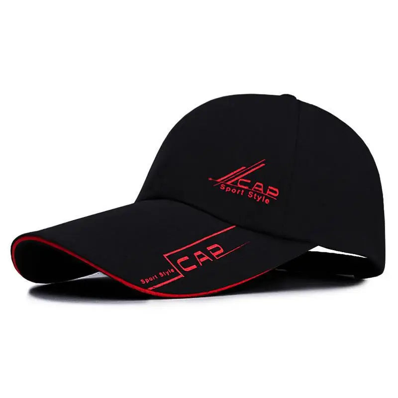 2024 Sports Baseball Cap Summer Long Visor Brim Shade Sun Hats Mens Snapback Hats Peaked Cap Outdoor Baseball Cap Bone Gorras