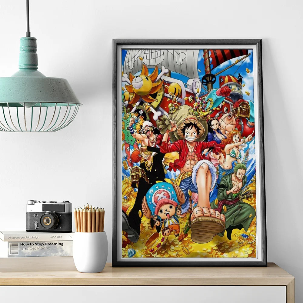 1pc One Piece Poster HD Posters Home Room Bar Cafe Decor Art Wall Painting Picture