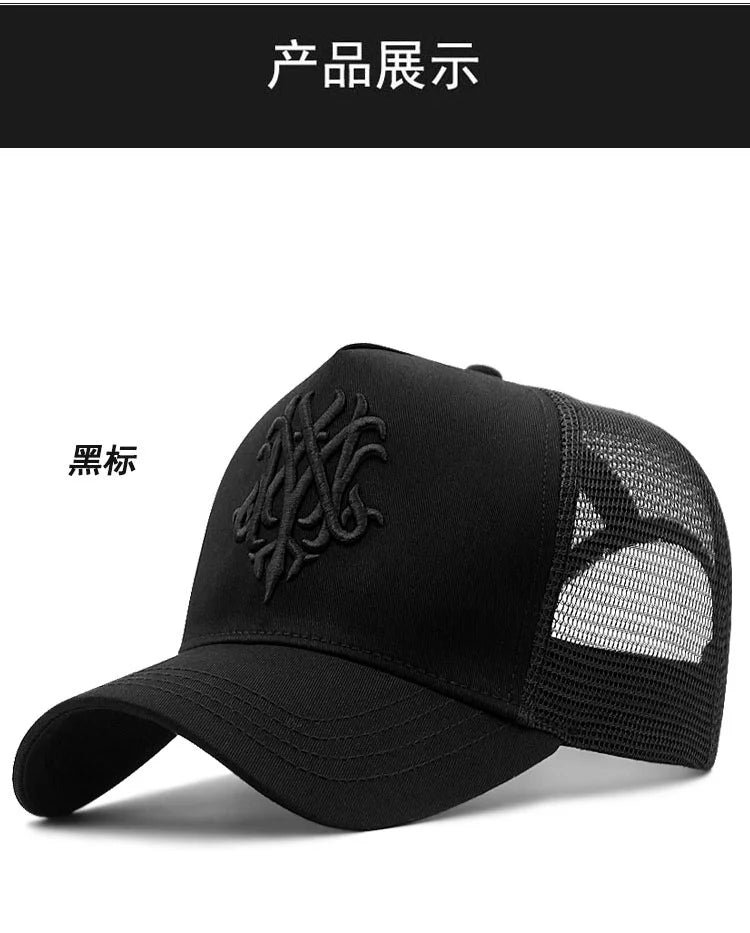 Mesh Trucker Cap Women Summer Sun Caps High and Large Snapback Hat Big Head Men Oversize Baseball Hats 56-60cm 60-65cm