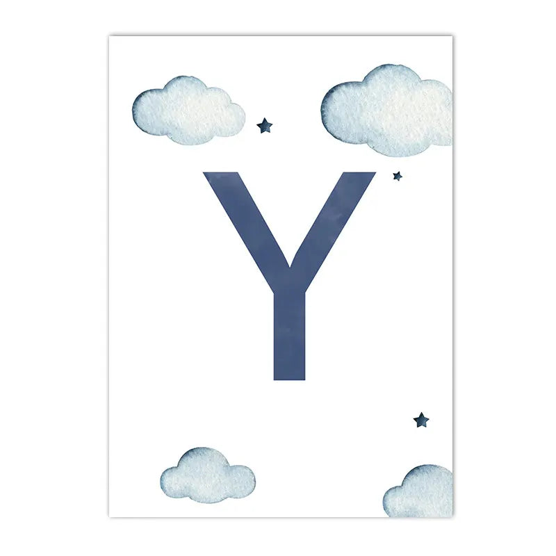 Hot Air Balloon Canvas Poster Custom Name Art Painting Blue Helicopter Plane Print Pictures Nursery Wall Posters Kids Room Decor